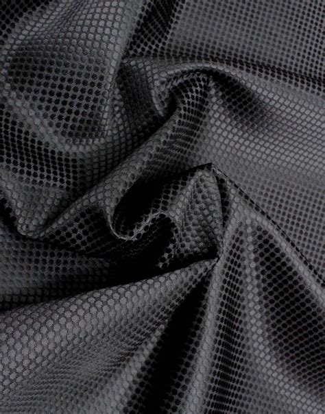 Black Color Poly Textured Dress Material Fabrics - Charu Creation