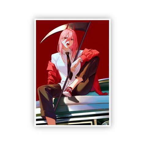 Chainsaw Man Power Poster – Bold Anime Art | Print-On-Click