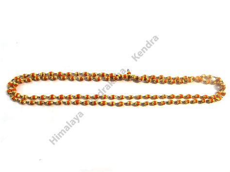 Buy Himalaya Rudraksha Kendra 100% Natural Rudrani Mala Brass Golden ...