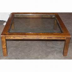 Large Square Glass Top Coffee Table by Secondhand Chairs And Tables Coffee Tables Large Large Square Glass Top Coffee Table