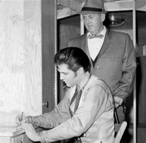 Elvis with his manager the Colonel Parker .We can see Elvis fake ...