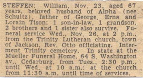 Connie Nelson's Genealogy - Index of Death Notices from Newspapers