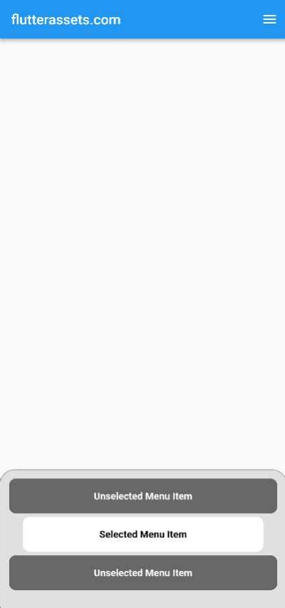 Flutter Menu 的图像结果