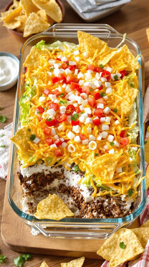 Layered Taco Dip Recipe With Ranch Dressing - All Good Recipes