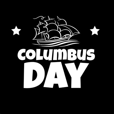 Free Black And White Columbus Day Clipart Template to Edit Online