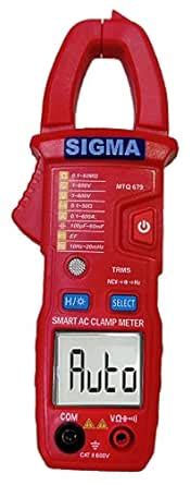 Sigma Instruments Digital Smart AC Clamp Meter Sigma Mtq 679 Trms,Red ...