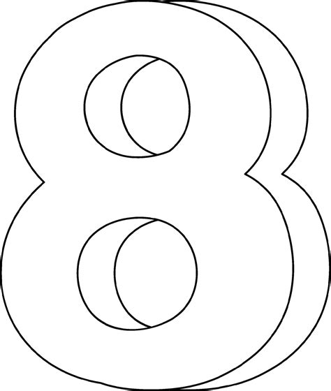 esquema de garabato número ocho para colorear 6236023 Vector en Vecteezy