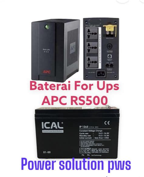 Jual Aki Baterai Ups APC RS500 RS 500 BR500CI-AS BR 500 CI-AS. ICAL ...