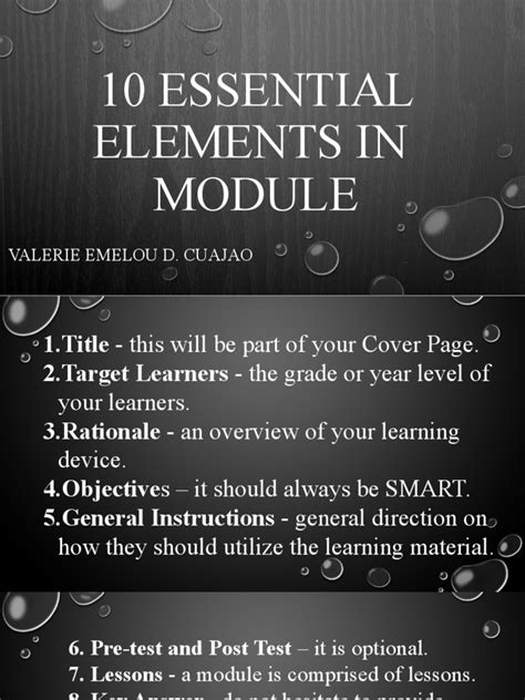 Image result for Learning Module Parts