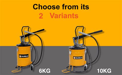 DURELO Grease Gun Bucket 6W with Wheel | High Pressure Grease Pump ...