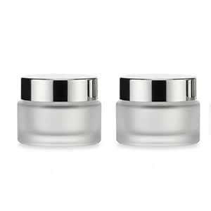 Devinez Multipurpose (Pack of 2) Round Frost Glass Cosmetic Jars,50gm ...