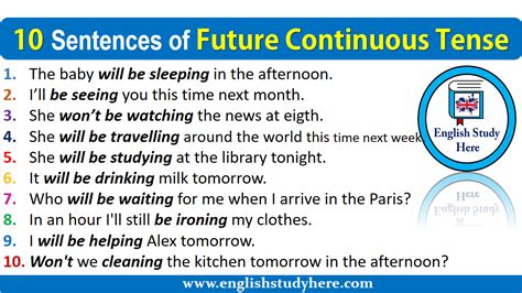 Future Progressive Sentence Examples 的图像结果