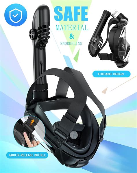 Buy Greatever Full Face Snorkel Mask with Latest Dry Top System ...