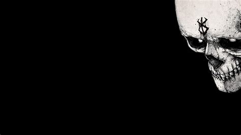 Kentaro Miura, black, simple background, minimalism, digital art, dark ...