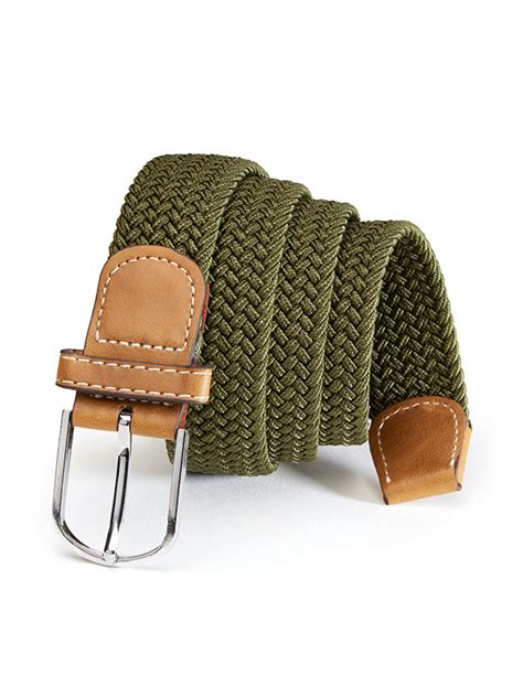 Z3 Olive Braided Non-Leather Belt – Zodiac Finest Quality Clothing