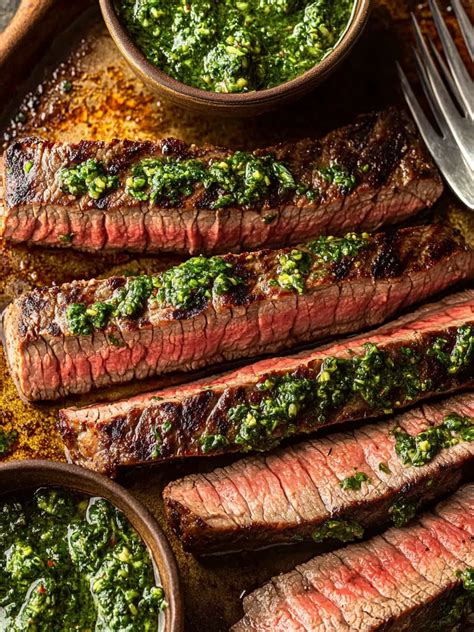 Savory Traeger Smoked Flank Steak with Fresh Chimichurri – Sandra Recipes