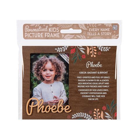 Pre-personalised Picture Frame with Child's Name and Meaning - Phoebe ...