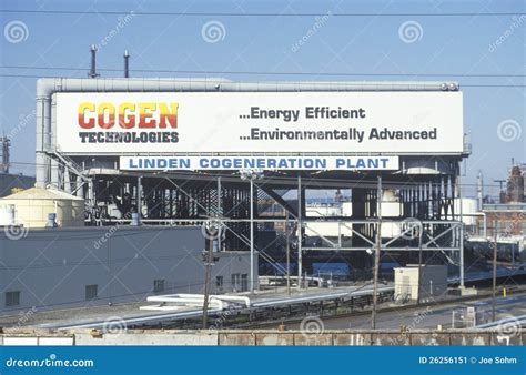 Linden Cogeneration Plant editorial photo. Image of ecology - 26256151