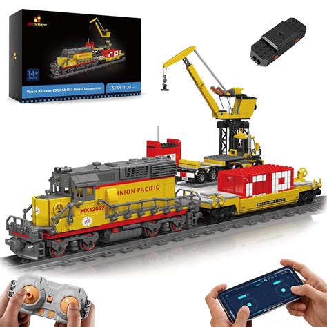 Buy JMBricklayer Train Set 51109, Remote Control City Train Building ...