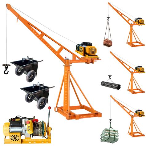 SWADESI KRAFTS Electric Mini Lifting Crane with 4HP Electric Motor wit