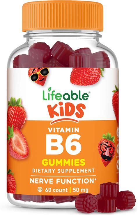 Amazon.com: Lifeable Vitamin B6 Gummies for Kids | Great Tasting B6 ...