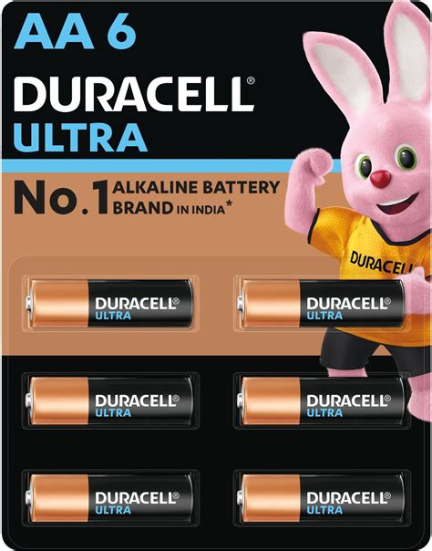 Duracell Ultra Alkaline AA Batteries, Pack of 6 : Amazon.in: Electronics