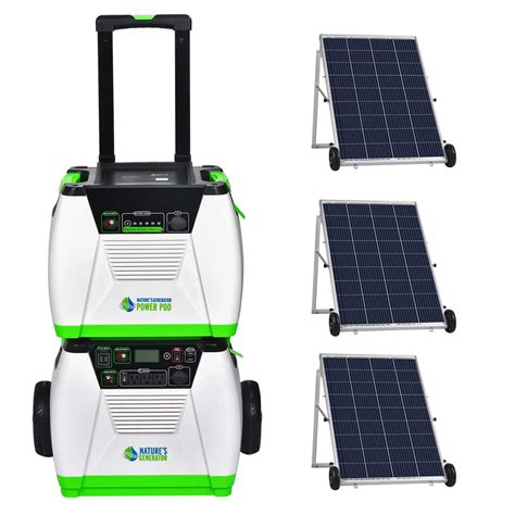 Buy Nature's Generator 1800W Solar Powered Generator, 3 Solar Panel+ 1 ...