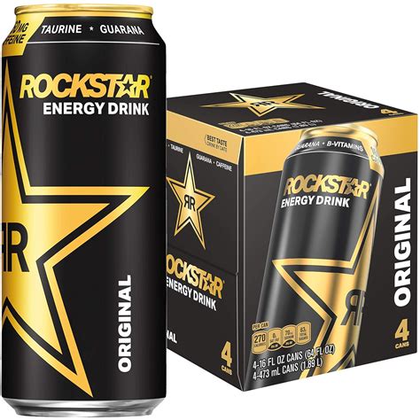 Amazon.com : Rockstar Original Energy Drink, with Caffeine and Taurine ...