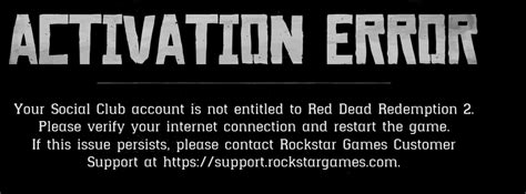 RDR2 Activation Error 的图像结果