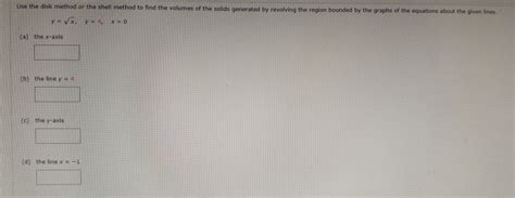 Image result for Disc and Shell Method Defficult Question