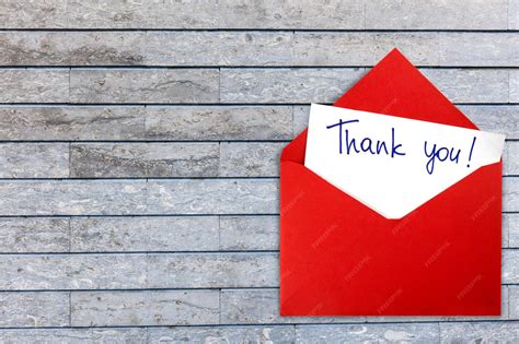 Premium Photo | Blank card and envelope with thank you