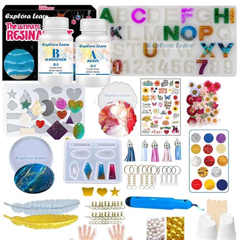 exploralearn 165 Pcs Ultimate Resin Art Kit with 300g Epoxy Resin – DIY ...
