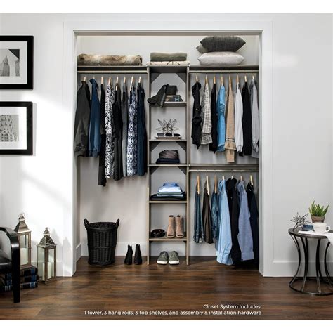 Textiles Hub Suitesymphony Wood Closet Organizer Kit With Tower, 3 Hang ...
