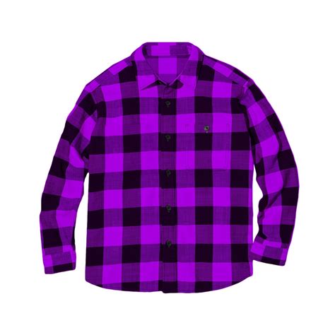 Men's Purple Flannel - Purple and Black Buffalo Plaid Shirt ...