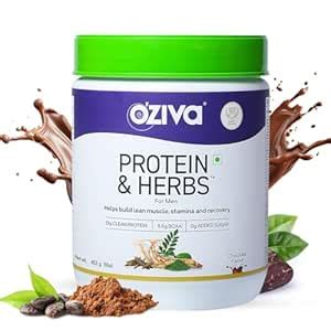 OZiva Protein & Herbs for Men, Chocolate, 16 Servings, 500 g : Amazon ...