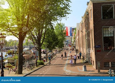 AMSTERDAM, NETHERLANDS - JUNE 6, 2018: Sunny Day in Beautiful St ...