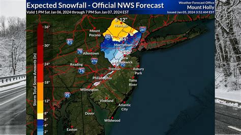N.J. weather: Up to 10 inches of snow in forecast for parts of state ...