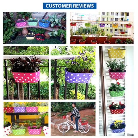 Balcony Railing Planters Pots Online India | Railing Pots Online ...