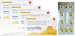 New Gromega 369 Flaxseed Oil Soft Gelatin Capsules with Omega 3-6-9 ...