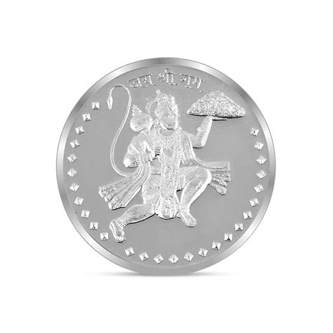 100% pure solid silver Hanuman ji with Hanuman ji yantra on Reverse ...