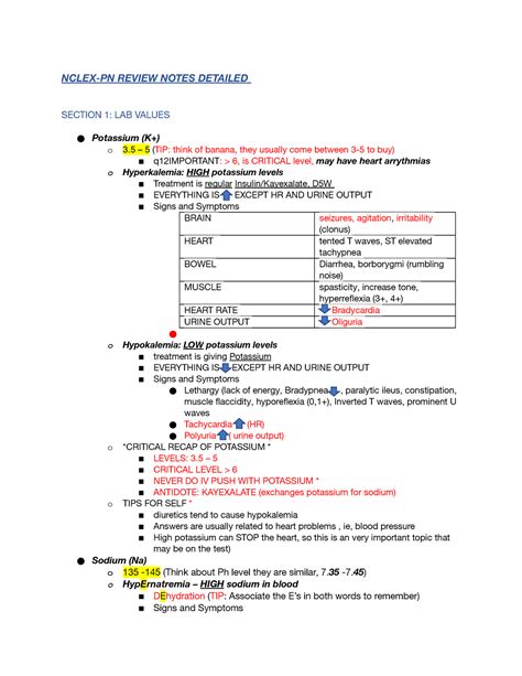 NCLEX Review Lab Values 的图像结果