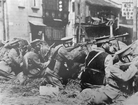 一二八上海事变时的老照片 中国军队顽强反击日本侵略者_日军