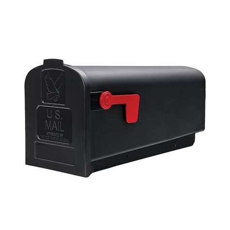 Architectural Mailboxes Post Mount Black Plastic Standard Mailbox ...