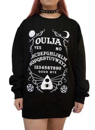 Buy Ouija Board Sweatshirt Black Kill Alternative Gothic Occult Star ...