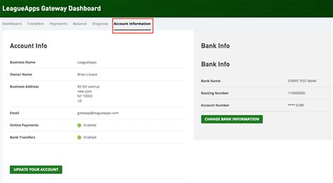 LeagueApps Gateway Dashboard – LeagueApps