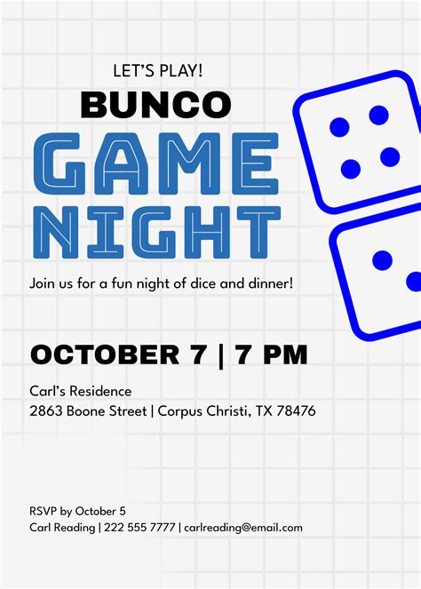 Free Game Night Invitation Templates, Editable and Printable
