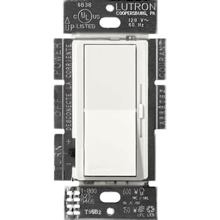 Lutron DVSCLV-603P-RW Diva MLV Dimmer Switch w/ Night Light, 450W ...