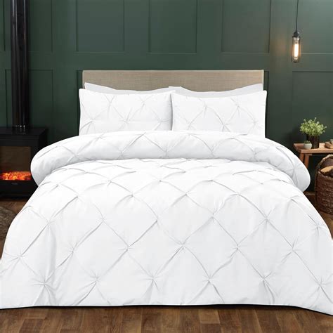 charles harrison White Pintuck Double Duvet Cover Set - Wrinkle Free ...