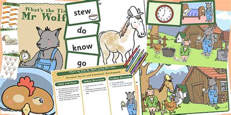 Lesson Plan Pack to Support Teaching on What's The Time, Mr Wolf?