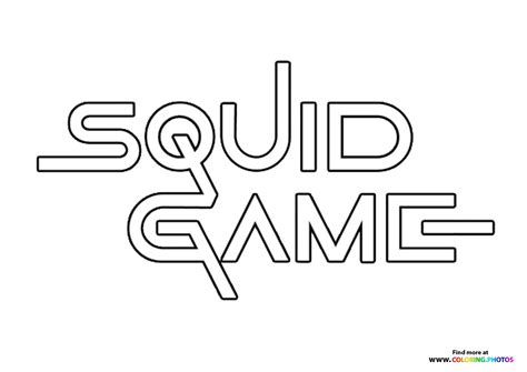 Squid game logo - Coloring Pages for kids